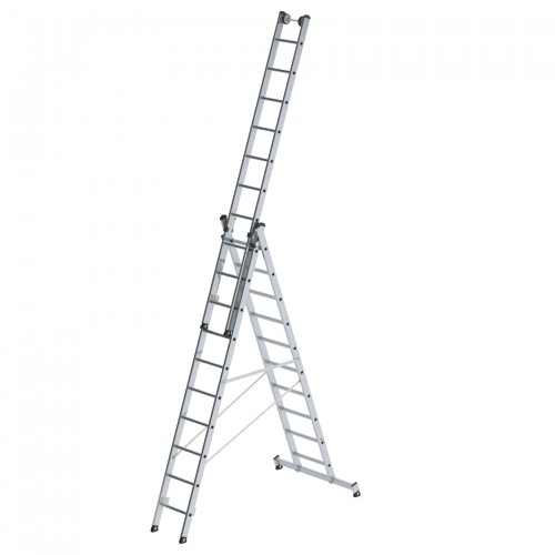 MUNK Mehrzweckleiter mit Nivello® Traverse 3x10 Sprossen