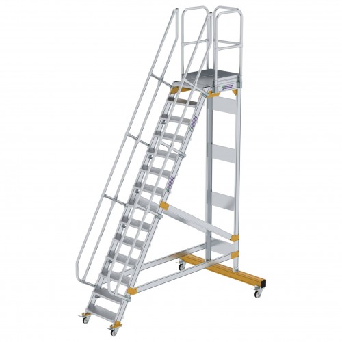MUNK Plattformtreppe fahrbar 60° Stufenbreite 600mm 14 Stufen