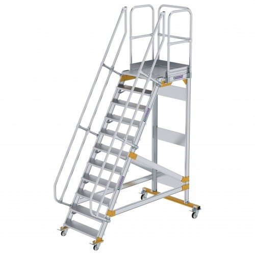 MUNK Plattformtreppe fahrbar 60° Stufenbreite 800mm 11 Stufen