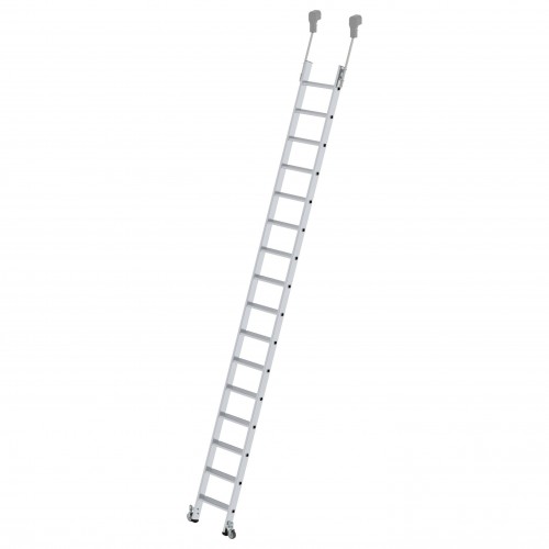 MUNK Aluminium-Regalleiter fahrbar 16 Stufen