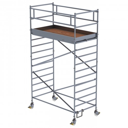 MUNK Rollgerüst mit Doppelplattform 1,35x2,45m Plattform, 5,00m AH
