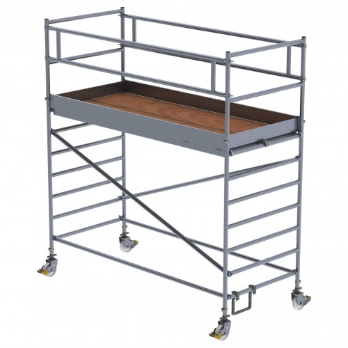 MUNK Rollgerüst mit Doppelplattform 1,35x3,00m Plattform, 4,35m AH