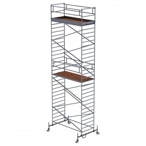 MUNK Rollgerüst mit Doppelplattform 1,35x3,00m Plattform, 10,35m AH