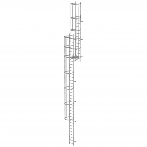 MUNK ortsfeste Steigleitern Aluminium, 11,76m SH PG2