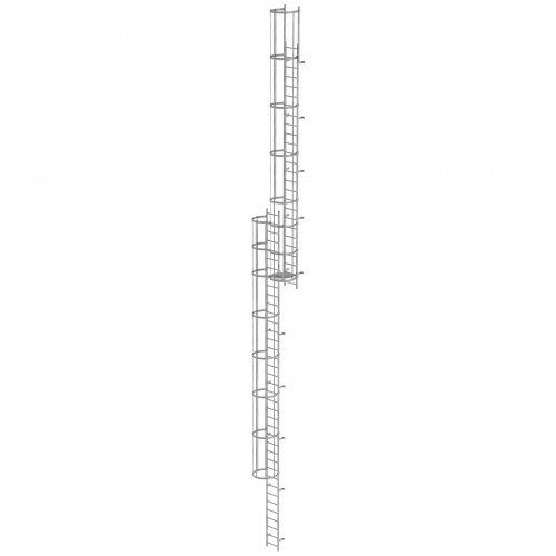 MUNK ortsfeste Steigleitern Aluminium, 15,96m SH