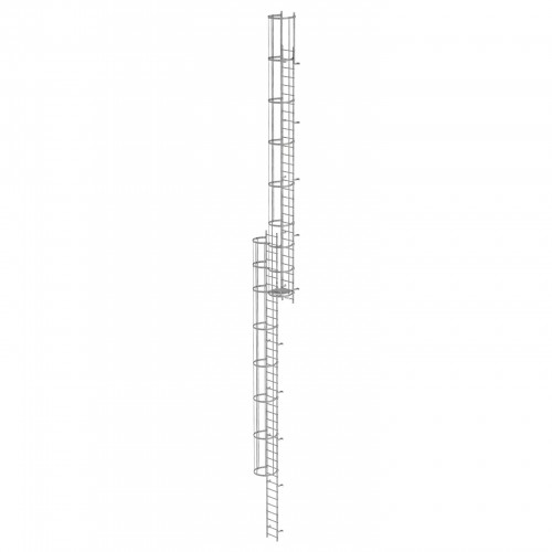 MUNK ortsfeste Steigleitern Aluminium, 17,08m SH