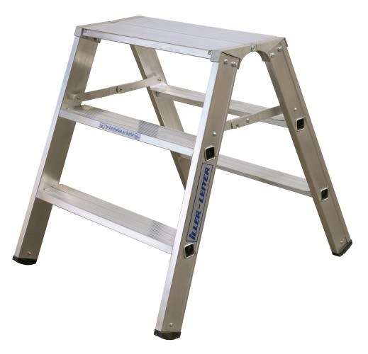 Iller Aluminium Montagebock Arbeitstritt 2x4 Stufen