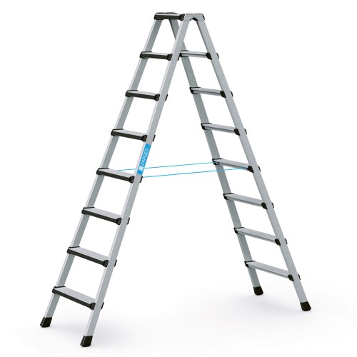 Zarges Comfortstep B Stehleiter mit gepolsterter Stufen-Vorderkante 2x7 Stufen