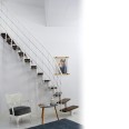 Minka Mittelholmtreppe Comfort in Buche auf Walnuss Unterkonstruktion weiß bis 312-336cm Geschösshöhe Minka Mittelholmtreppe Comfort in Buche auf Walnuss Unterkonstruktion weiß bis 312-336cm Geschösshöhe-small