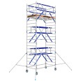 ASC Rollgerüst AGS Pro 250x75cm mit Holz-Plattformen und doppelseitigem Geländer 7,3m Arbeitshöhe-small