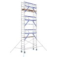 ASC Rollgerüst AGS Pro 305x75cm mit Holz-Plattformen und einseitigem Geländer 8,3m Arbeitshöhe-small