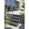 Dolle Außentreppe Gardentop 72-88cm Geschosshöhe mit Trimax anthrazit 80cm breit mit Prova-Geländer Dolle Außentreppe Gardentop 72-88cm Geschosshöhe mit Trimax anthrazit 80cm breit mit Prova-Geländer-small