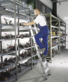 Euroline Premium 30183 Alu-Regalleiter mit Alustufen, fahrbar Euroline Premium 30183 Alu-Regalleiter mit Alustufen, fahrbar-small