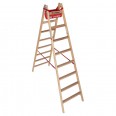 Euroline Holz Sprossenstehleiter mit Comfort-Breitsprossen und Eimerhaken 2x8 Sprossen Euroline Holz Sprossenstehleiter mit Comfort-Breitsprossen und Eimerhaken 2x8 Sprossen-small