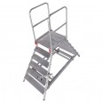 Euroline Premium 516 Mobile Podesttreppe beidseitig begehbar mit Zentralfeststellung fahrbar 6 Stufen Euroline Premium 516 Mobile Podesttreppe beidseitig begehbar mit Zentralfeststellung fahrbar 6 Stufen-small