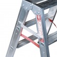 Euroline Premium 30573 Stufenstehleiter mit Federrollen und Feststellern 2x3 Stufen Euroline Premium 30573 Stufenstehleiter mit Federrollen und Feststellern 2x3 Stufen-small
