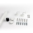 Dolle Handlaufset zur Wandmontage 1,5m Aluminium weiß, rund Dolle Handlaufset zur Wandmontage 1,5m Aluminium weiß, rund-small