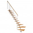 Dolle Mittelholmtreppe Boston 228-300cm Geschosshöhe ¼-gewendelt in Buche/Weiss Dolle Mittelholmtreppe Boston 228-300cm Geschosshöhe ¼-gewendelt in Buche/Weiss-small