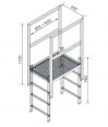 Zarges Ausstieg mit Übergang Aluminium eloxiert 800mm Zarges Ausstieg mit Übergang Aluminium eloxiert 800mm-small