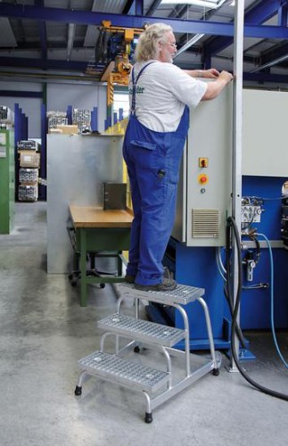 MUNK Arbeitspodest fahrbar mit Stahl-Gitterrost
