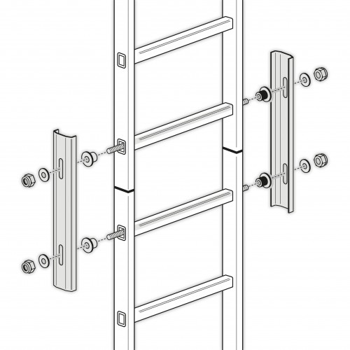 Hailo Leiterverbinder aussen für Steigleitern 72x25mm Typ ALO 490