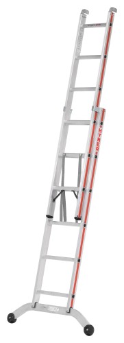 Hymer Mehrzweckleiter mit gebogener Traverse 2x6 Sprossen