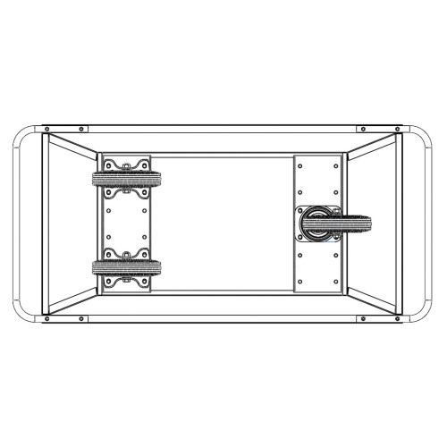 Kongamek Abfallwagen 1390x740x920mm Luftbereifung mit 3 Rädern und 400l Volumen