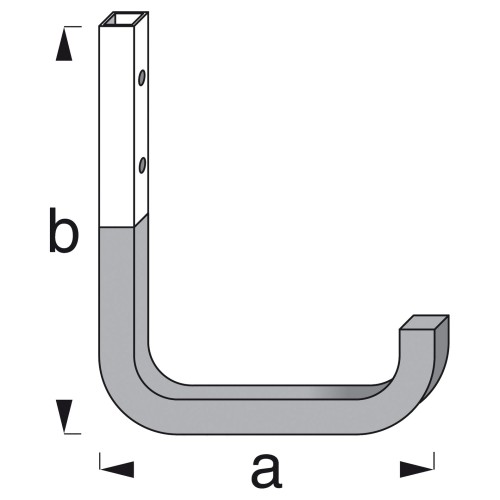 Leiterhalter-Set Premium Stahl gummiert 250x300mm 2 Stück