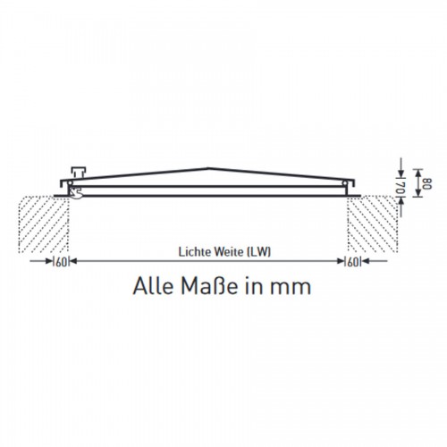 Zarges Brunnenabdeckung, eckig ohne Belüftungskamin aus Edelstahl mit Isolierung 800 mm x 800 mm