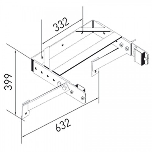 Zarges Wandhalter U-Bügelform verstellbar Edelstahl 400-600mm Wandabstand