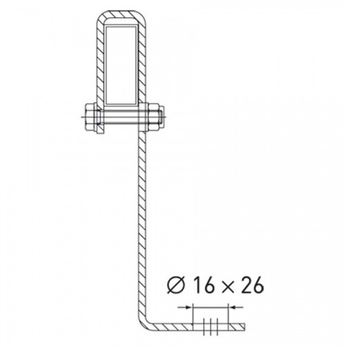 Zarges Wandhalter starr 200mm Wandabstand