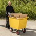 Kongamek Abfallwagen mit Hebeösen 1390x740x930mm Gummibereifung und 400l Volumen-small