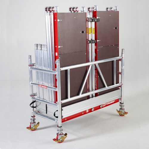 Altrex MiTower PLUS Fahrgerüst 1-Person-Aufbau Aluminium mit breiter Holz-Plattform 0,75x1,72m 7,20m AH