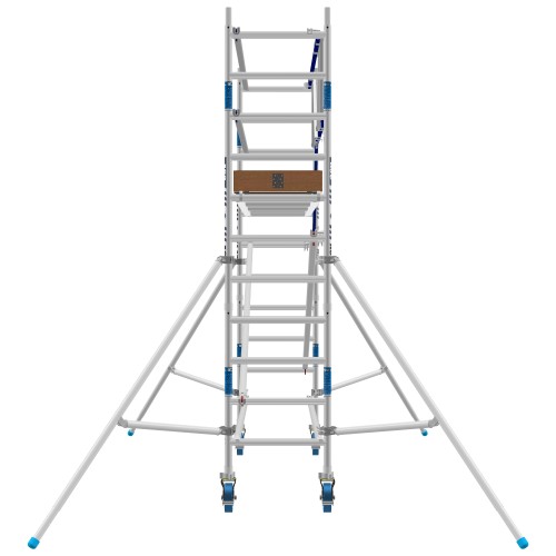 ASC Rollgerüst AGS Pro 190x135cm mit Carbon-Plattformen und einseitigem Geländer 4,3m Arbeitshöhe