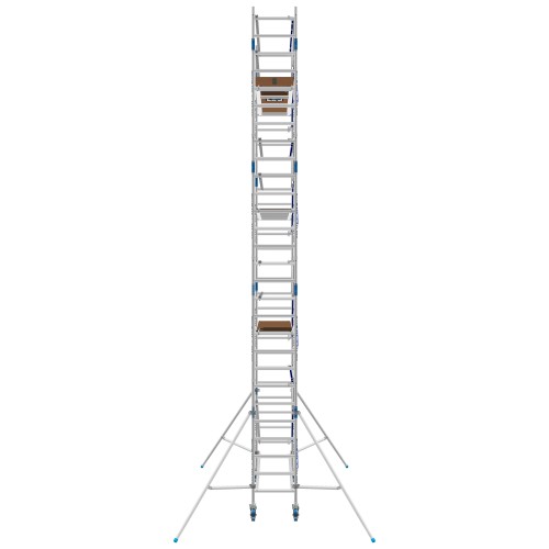 ASC Rollgerüst AGS Pro 190x135cm mit Carbon-Plattformen und einseitigem Geländer 9,3m Arbeitshöhe