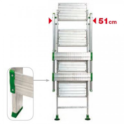 Facal Klapptreppe Plio Aluminium 3 Stufen