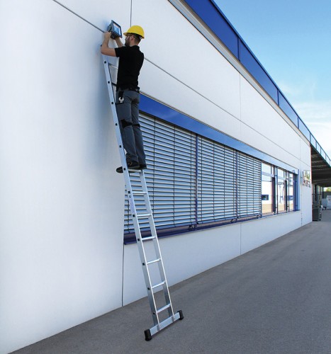 MUNK Anlegeleiter mit Traverse 24 Sprossen