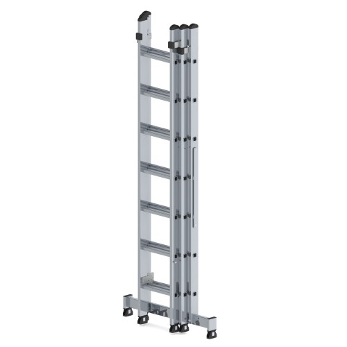 MUNK Mehrzweckleiter mit Nivello® Traverse 3x7 Sprossen