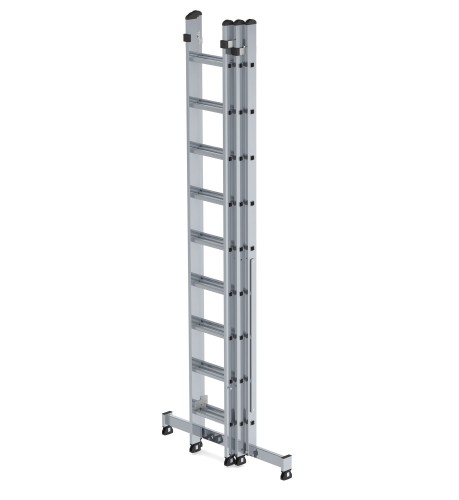 MUNK Mehrzweckleiter mit Nivello® Traverse 3x9 Sprossen
