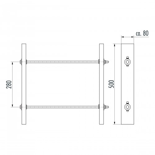 Hailo Leiterverbinder aussen für Steigleitern 72x25mm Typ ALO 490
