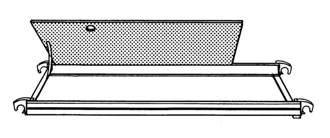 Hymer Einzelteil Gerüst Bühne mit Durchstiegsklappe 1,90x0,65m 12,2kg
