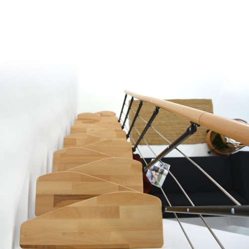 Minka Mittelholmtreppe Quatro in Buche 247 bis 345cm Geschösshöhe