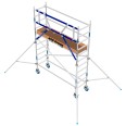 ASC Rollgerüst AGS Pro 305x75cm mit Holz-Plattformen und einseitigem Geländer 4,3m Arbeitshöhe-small