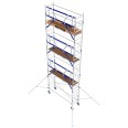 ASC Rollgerüst AGS Pro 305x75cm mit Holz-Plattformen und einseitigem Geländer 8,3m Arbeitshöhe-small
