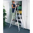 MUNK Stehleiter einseitig begehbar mit Rollen MUNK Stehleiter einseitig begehbar mit Rollen-small