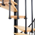 Minka Spindeltreppe Berlin in schwarz mit Buchestufen bis 309cm Geschosshöhe Ø140cm Minka Spindeltreppe Berlin in schwarz mit Buchestufen bis 309cm Geschosshöhe Ø140cm-small