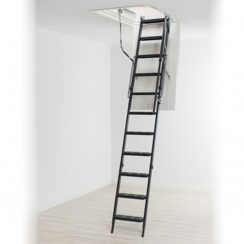 Dolle Bodentreppe clickFIX® comfort 3-teilig bis 244-264cm Raumhöhe mit U-Wert 0,49 Deckenöffnung 120x60cm