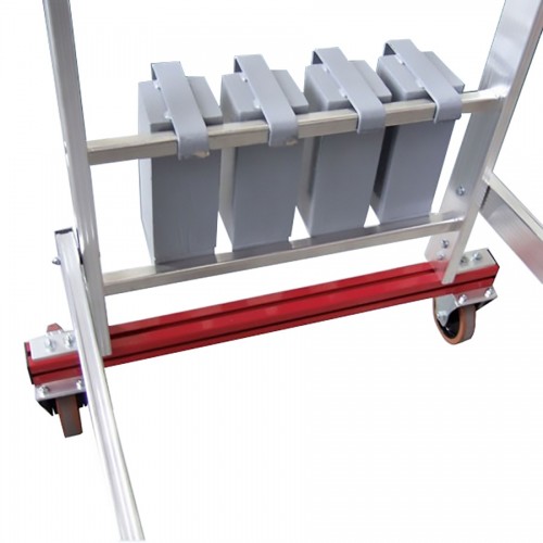 Euroline Premium 32778 Podestleiter fahrbar, klappbar 4 Stufen