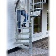 Dolle Aussentreppe Gardenspin 307,5-352,5cm Geschosshöhe 14 Stufen Metall gelocht Aussen-Ø185cm-small