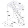 Dolle Raumspartreppe Brest bis 320cm Geschosshöhe 1/4-gewendelt unten links in Eiche unbehandelt inklusive Geländer Dolle Raumspartreppe Brest bis 320cm Geschosshöhe 1/4-gewendelt unten links in Eiche unbehandelt inklusive Geländer-small